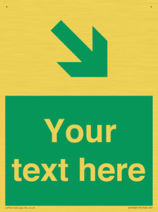 Custom Safe condition: Green Down right arrow